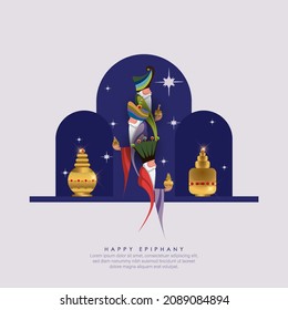 Vector Illustration of Epiphany.A Christian festival.	