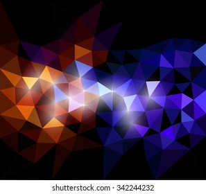 Vector illustration EPS 10. Abstract background for design. Polygonal Mosaic. Triangular low poly style. Template for poster.