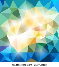 Vector illustration EPS 10. Abstract background for design. Polygonal mosaic. Triangular low poly style. Template for poster.