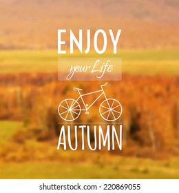 vector illustration EPS 10.  Autumn road in the park. blurred background