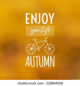 vector illustration EPS 10.  Autumn road in the park. blurred background