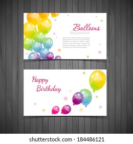Vector illustration (eps 10) of Background with colorful balloons