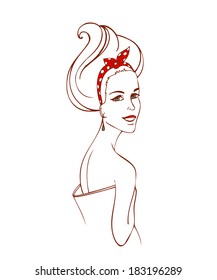 Vector illustration (eps 10) of Beautiful woman