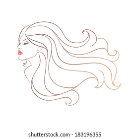 Vector illustration (eps 10) of Beautiful woman