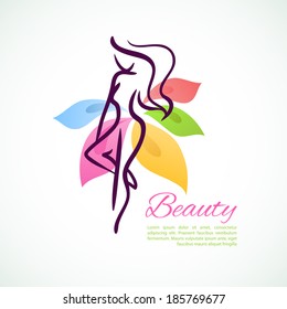 Vector illustration (eps 10) of Beautiful woman