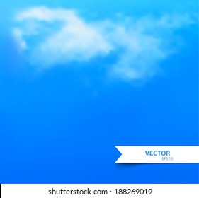 Vector illustration (eps 10) of Blue sky with clouds