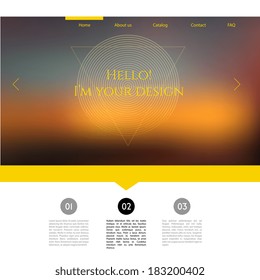 Vector illustration (eps 10) of Blurred web design template