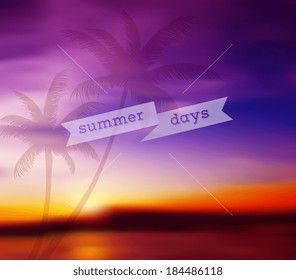 Vector illustration (eps 10) of Blurred tropical background