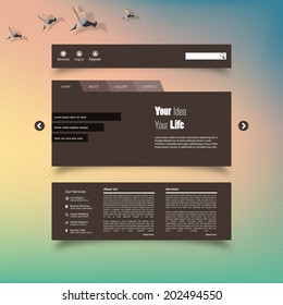 Vector illustration (eps 10) of Blurred web design template 