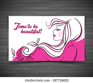 Vector illustration (eps 10) of Cards with women