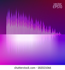 vector illustration. EPS 10, colorful music equalizer