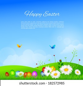 Vector illustration (eps 10) of Easter design template