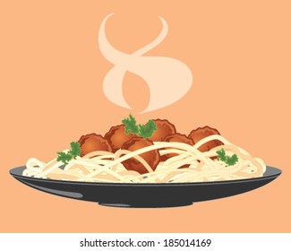 Spaghetti And Meatballs Stock Illustrations Images Vectors Shutterstock