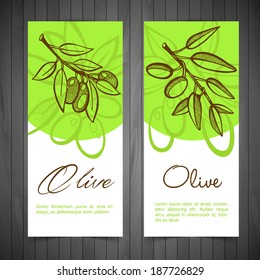 Vector illustration (eps 10) of Hand-Drawing Olives