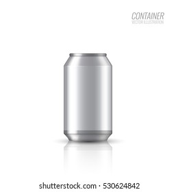 Vector illustration. EPS 10. The image of the empty layout for your design. Package design. Bottle with water drops. Mock up illustration. Bank of carbonated water. Tasty drink, can lemonade or beer.