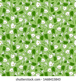  vector illustration eps 10. seamless pattern made from white calla lily. Hand drawing