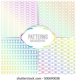 Vector illustration (eps 10) of Seamless patterns set