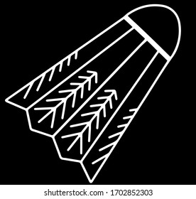 Vector illustration EPS 10 shuttlecock icon design. Badminton Icon Sport Outdoor activity sport. Flat logo for web design