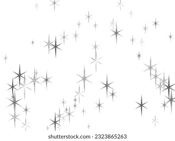 Vector illustration, eps 10.  Vector sparkles on a transparent background. Star dust sparks in an explosion.