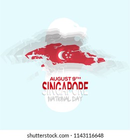 vector illustration EPS 10. Symbol of Background singapore lion fish. August 9th Singapore's National day. celebration republic, graphic for design element.