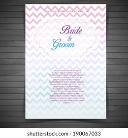 Vector illustration (eps 10) of Wedding invitation