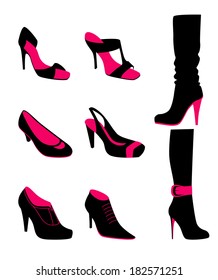 Vector illustration (eps 10) of Women shoes