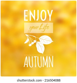 vector illustration EPS 10. yellow fallen leaves. autumn nature background