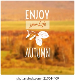 vector illustration EPS 10. yellow blurred autumn background