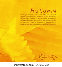 vector illustration EPS 10. yellow fallen leaves. autumn nature background