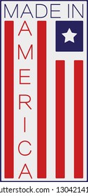 Vector illustration eps symbol flag sign made in america usa american us product design web 