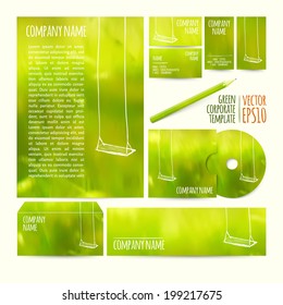 Vector illustration. EPS10. Corporate identity business design. Set.