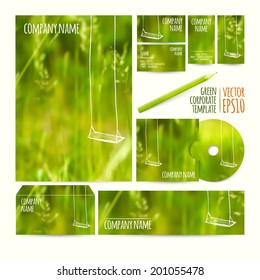 Vector illustration. EPS10. Corporate identity business design. Set.