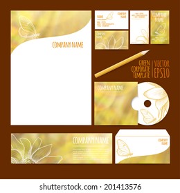 Vector illustration. EPS10. Corporate identity business design. Set.