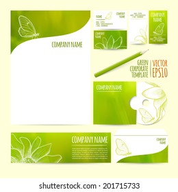 Vector illustration. EPS10. Corporate identity business design. Set.