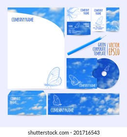 Vector illustration. EPS10. Corporate identity business design. Set.