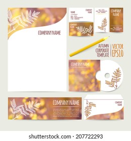 Vector illustration. EPS10. Corporate identity business design. Set.