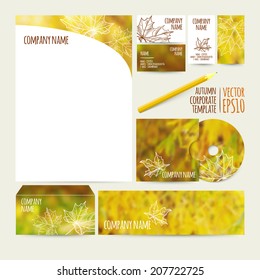 Vector illustration. EPS10. Corporate identity business design. Set.