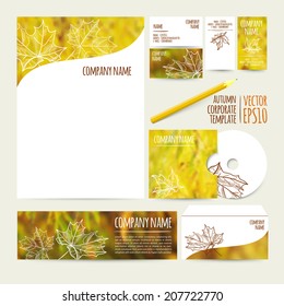 Vector illustration. EPS10. Corporate identity business design. Set.
