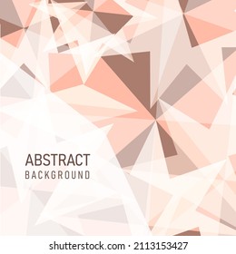 vector illustration eps10, geometric abstract background in Calming Coral tones.Design for cards, brochures, banners.