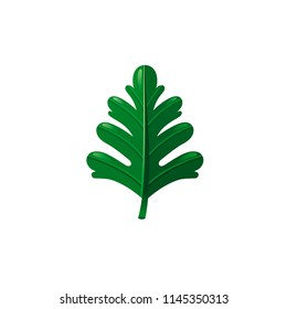 Vector illustration eps10 isolated on white background. Realistic autumn nature symbol, 3d fall holiday concept. Tree leaf hawthorn cartoon fedtive cute icon. Retro woodland falling leaves flat sign