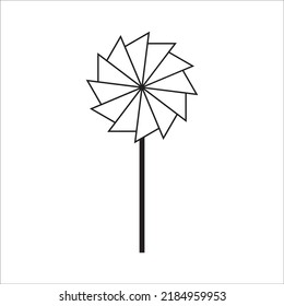 Vector illustration eps10 isolated on white background. fun play toy concept,wind mill toy. Cartoon baby toy game,.