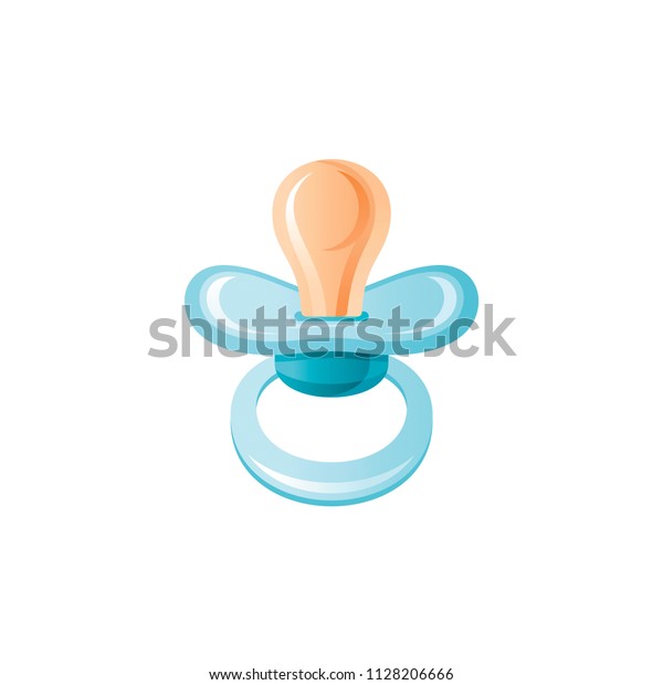 Vector illustration eps10 isolated on white
background. Realistic baby toy symbol, fun play childhood concept,
3d blue dummy pacifier. Cartoon cute child care, cute funny
preschool icon, flat
sign