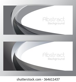 Vector illustration eps10 lines abstract elegant wave design background Text space gap switching abstract curves background with on gray background