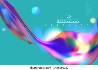 Vector illustration EPS10. Modern abstract colorful wave Liquid shape flow background.