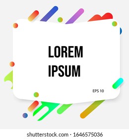  Vector illustration eps10 with paper card and abstract colorful shapes. 