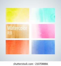 Vector illustration. Vector EPS10. Set of watercolor backgrounds