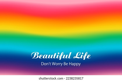 Vector illustration EPS10 in which pink, red, yellow, green, light blue, blue, and purple are smoothly mixed with a vivid gradation of rainbow colors