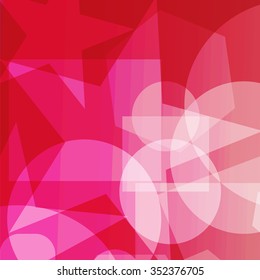 vector illustration EPS10.Bright background of simple geometric figures.Color:red