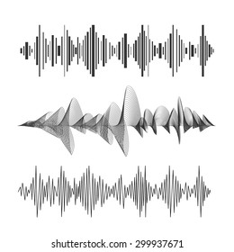 Vector illustration eqalizer set black and white