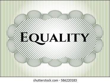 Vector illustration of Equality banner icon in Green
